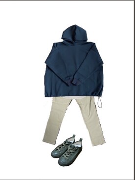 パーカーを使った 冬コーデ の人気ファッションコーディネート Wear