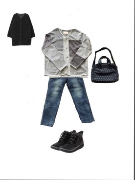 「NANEA（ナネア）のアイテム（トップス）」を使った、uuy akirさん（レディース・150cm）の冬コーディネート