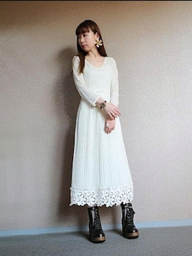 「axes femme POETIQUE（アクシーズファムポエティック）のアイテム（シューズ）」を使った、natsuさん（レディース・158cm）の秋コーディネート