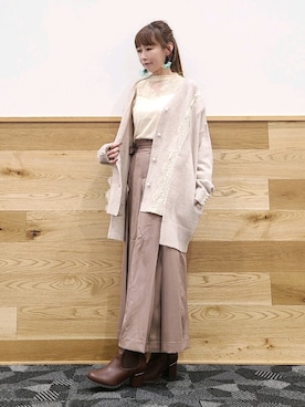 「axes femme POETIQUE（アクシーズファムポエティック）のアイテム（パンツ）」を使った、natsuさん（レディース・158cm）の秋コーディネート