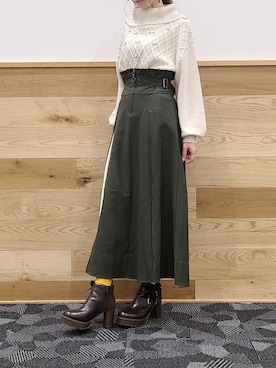 「axes femme POETIQUE（アクシーズファムポエティック）のアイテム（シューズ）」を使った、natsuさん（レディース・158cm）の秋コーディネート