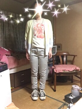 「ARROW（アロー）のアイテム（パンツ）」を使った、megupeeさん（レディース・152cm）の春コーディネート