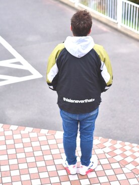 「thisisneverthat（ディスイズネバーザット）のアイテム（ジャケット/アウター）」を使った、masamasaさん（メンズ・175cm）の秋コーディネート