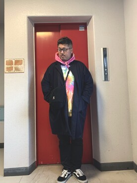 「LMCのアイテム（バッグ）」を使った、masamasaさん（メンズ・175cm）の冬コーディネート