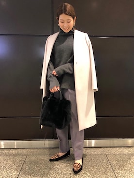 「green label relaxing（グリーンレーベルリラクシング）のアイテム（その他アウター）」を使った、宮﨑　菜摘さん（レディース・155cm）の秋コーディネート