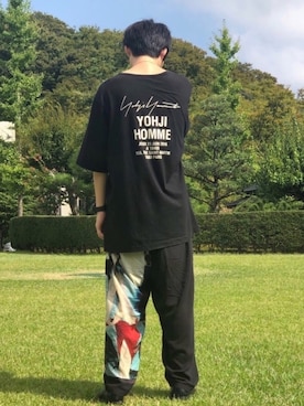 「BLACK Scandal Yohji Yamamoto（ブラックスキャンダルヨウジヤマモト）のアイテム（パンツ）」を使った、こへさん（メンズ・172cm）の秋コーディネート