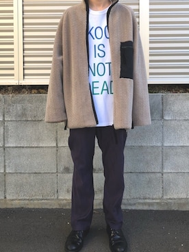 「ESSAY（エッセイ）のアイテム（ジャケット/アウター）」を使った、こへさん（メンズ・172cm）の冬コーディネート