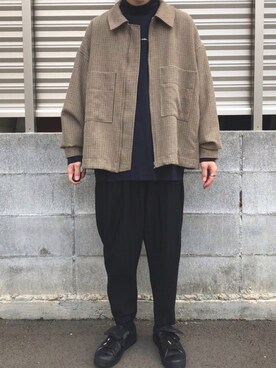 「stein（シュタイン）のアイテム（ブルゾン）」を使った、こへさん（メンズ・172cm）の冬コーディネート