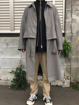「CULLNI（クルニ）のアイテム（ブルゾン）」を使った、こへさん（メンズ・172cm）の冬コーディネート