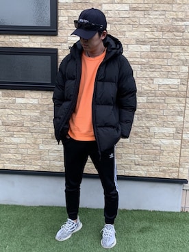 「adidas（アディダス）のアイテム（スウェット）」を使った、#Rさん（メンズ・177cm）の冬コーディネート
