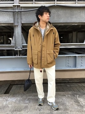 「SHIPS any（シップス エニィ）のアイテム（マウンテンパーカー）」を使った、奥原さん（メンズ・177cm）の秋コーディネート