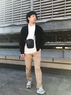「SHIPS any（シップス エニィ）のアイテム（チノパンツ）」を使った、奥原さん（メンズ・177cm）の冬コーディネート