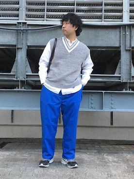 「SHIPS any（シップス エニィ）のアイテム（アクセサリー）」を使った、奥原さん（メンズ・177cm）の冬コーディネート