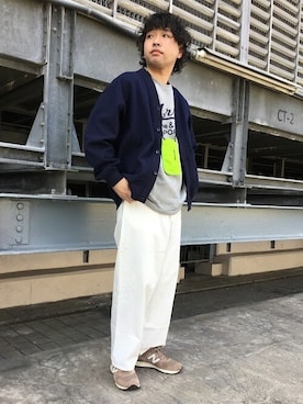 「SHIPS any（シップス エニィ）のアイテム（アクセサリー）」を使った、奥原さん（メンズ・177cm）の冬コーディネート