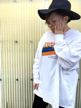 「Ungrid（アングリッド）のアイテム（ハット、ブラック系）」を使った、NATSUKO.co.jpさん（レディース・163cm）の秋コーディネート