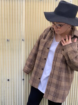 「Ungrid（アングリッド）のアイテム（ハット、ブラック系）」を使った、NATSUKO.co.jpさん（レディース・163cm）の秋コーディネート