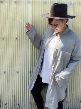 「CA4LA（カシラ）のアイテム（ハット、ブラウン系）」を使った、NATSUKO.co.jpさん（レディース・163cm）の春コーディネート