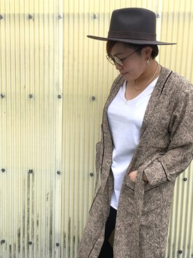 「CA4LA（カシラ）のアイテム（ハット、ブラウン系）」を使った、NATSUKO.co.jpさん（レディース・163cm）の春コーディネート