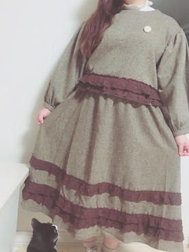 「アイテム（その他トップス、ブラウン系）」を使った、カンナさん（レディース・154cm）の冬コーディネート