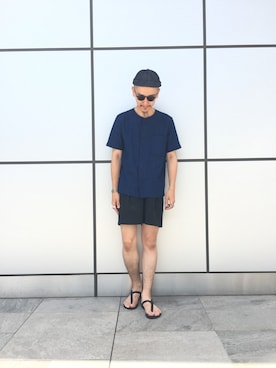 「Universal Works（ユニバーサルワークス）のアイテム」を使った、inata shinyaさん（メンズ・174cm）の夏コーディネート