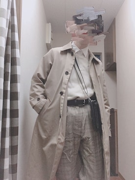 「SEVENDAYS=SUNDAY（セブンデイズサンデイ）のアイテム（チェスターコート）」を使った、りいさん（メンズ・160cm）の秋コーディネート