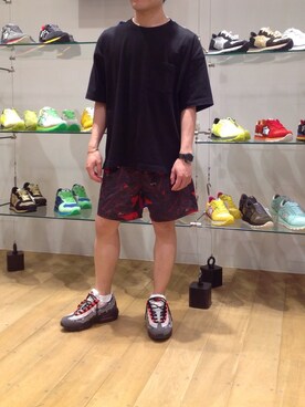 「MARBLES（マーブルズ）のアイテム（パンツ）」を使った、岡田さん（メンズ・165cm）の夏コーディネート