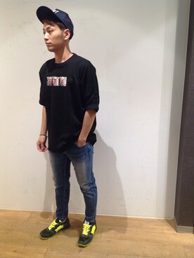 「surt（サート）のアイテム（帽子）」を使った、岡田さん（メンズ・175cm）の夏コーディネート