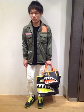 「maxsix（マックスシックス）のアイテム（ジャケット/アウター）」を使った、岡田さん（メンズ・165cm）の夏コーディネート