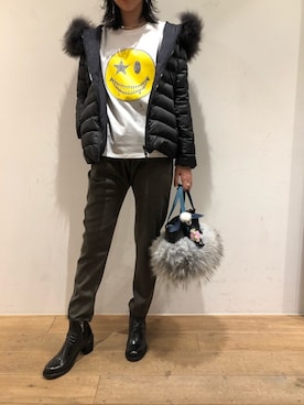 「Demodee（デモデ）のアイテム（バッグ）」を使った、岡田さん（レディース・162cm）の夏コーディネート