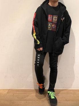 「MARCELO BURLON（マルセロ・バーロン）のアイテム」を使った、岡田さん（メンズ・165cm）の夏コーディネート