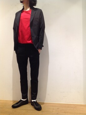 「SOLIDO（ソリード）のアイテム（ジャケット/アウター）」を使った、岡田さん（メンズ・180cm）の夏コーディネート