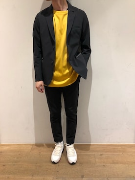 「SOLIDO（ソリード）のアイテム（ジャケット/アウター）」を使った、岡田さん（メンズ・175cm）の夏コーディネート