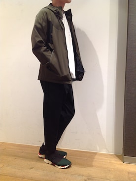 「B2nd」｜「アイテム（ナイロンジャケット）」を使った、岡田さん（メンズ・172cm）の夏コーディネート