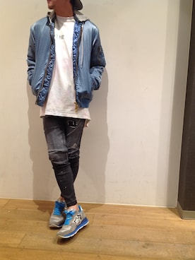 「surt（サート）のアイテム（MA-1）」を使った、岡田さん（メンズ・175cm）の夏コーディネート