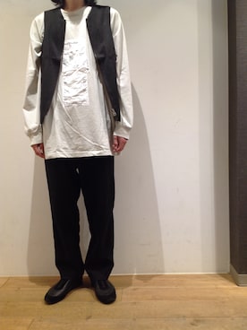 「Acne Studios（アクネストゥディオズ）のアイテム」を使った、岡田さん（メンズ・180cm）の夏コーディネート