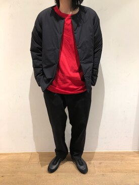 「ミノトール」｜「アイテム（ジャケット/アウター）」を使った、岡田さん（メンズ・185cm）の夏コーディネート