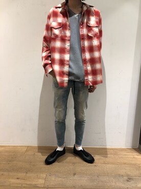 「MAREA ERRE（マレアエッレ）のアイテム」を使った、岡田さん（メンズ・185cm）の秋コーディネート