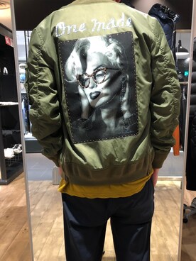 「maxsix（マックスシックス）のアイテム（ブルゾン）」を使った、岡田さん（メンズ・175cm）の秋コーディネート