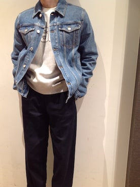 「MSGM（エムエスジーエム）のアイテム（ジャケット/アウター）」を使った、岡田さん（メンズ・172cm）の秋コーディネート