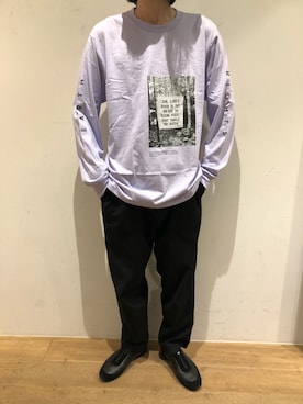 「AKOMPLICE（アコンプライス）のアイテム」を使った、岡田さん（メンズ・185cm）の秋コーディネート