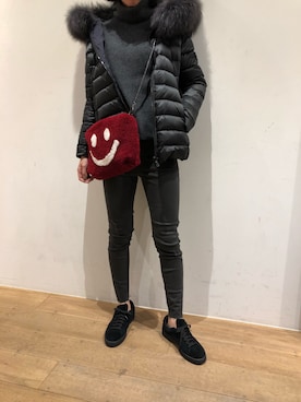 「ニコちゃん」｜「アイテム（ジャケット/アウター）」を使った、岡田さん（レディース・163cm）の秋コーディネート