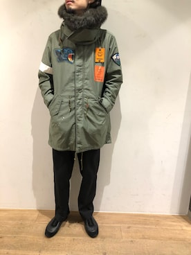 「ミノトール」｜「アイテム（モッズコート）」を使った、岡田さん（メンズ・185cm）の秋コーディネート