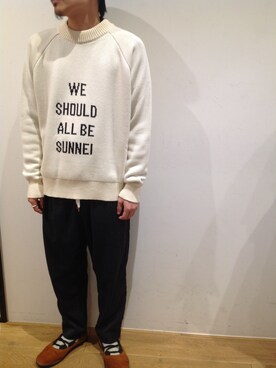 「sunnei」｜岡田さん（メンズ・165cm）の秋コーディネート