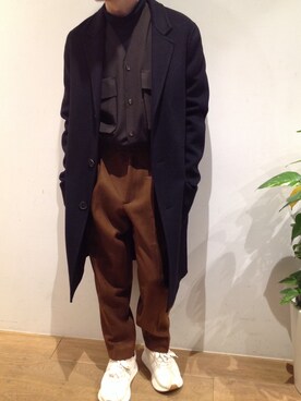 AMI Alexandre Mattiussiのチェスターコートを使った人気ファッション 