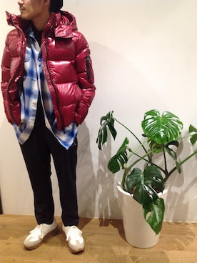 「TATRAS」｜「アイテム（シャツ/ブラウス）」を使った、岡田さん（メンズ・165cm）の秋コーディネート