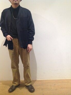 「MAISON FLANEUR（メゾンフラネウール）のアイテム」を使った、岡田さん（メンズ・158cm）の秋コーディネート