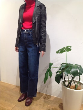 「LD TUTTLE（エルディータートル）のアイテム（ブーツ）」を使った、岡田さん（レディース・165cm）の冬コーディネート
