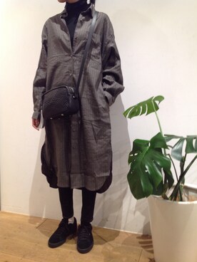 「Quand（クアンド）のアイテム」を使った、岡田さん（レディース・163cm）の冬コーディネート