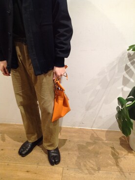 「ED ROBERT JUDSON（エドロバートジャドソン）のアイテム（バッグ）」を使った、岡田さん（メンズ・165cm）の冬コーディネート