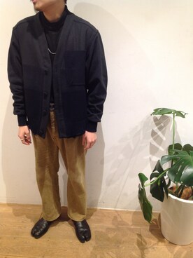 「MAISON FLANEUR（メゾンフラネウール）のアイテム」を使った、岡田さん（メンズ・165cm）の冬コーディネート